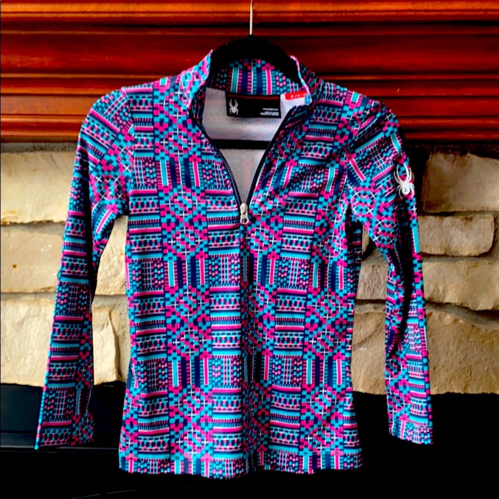 ⚠️SPYDER HALF-ZIP GIRLS SKI SHIRT 🎿 👚